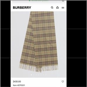 Classic Burberry scarf.